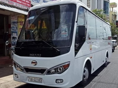 Rent a tourist car with 29 seats Isuzu Samco Yen Bai
